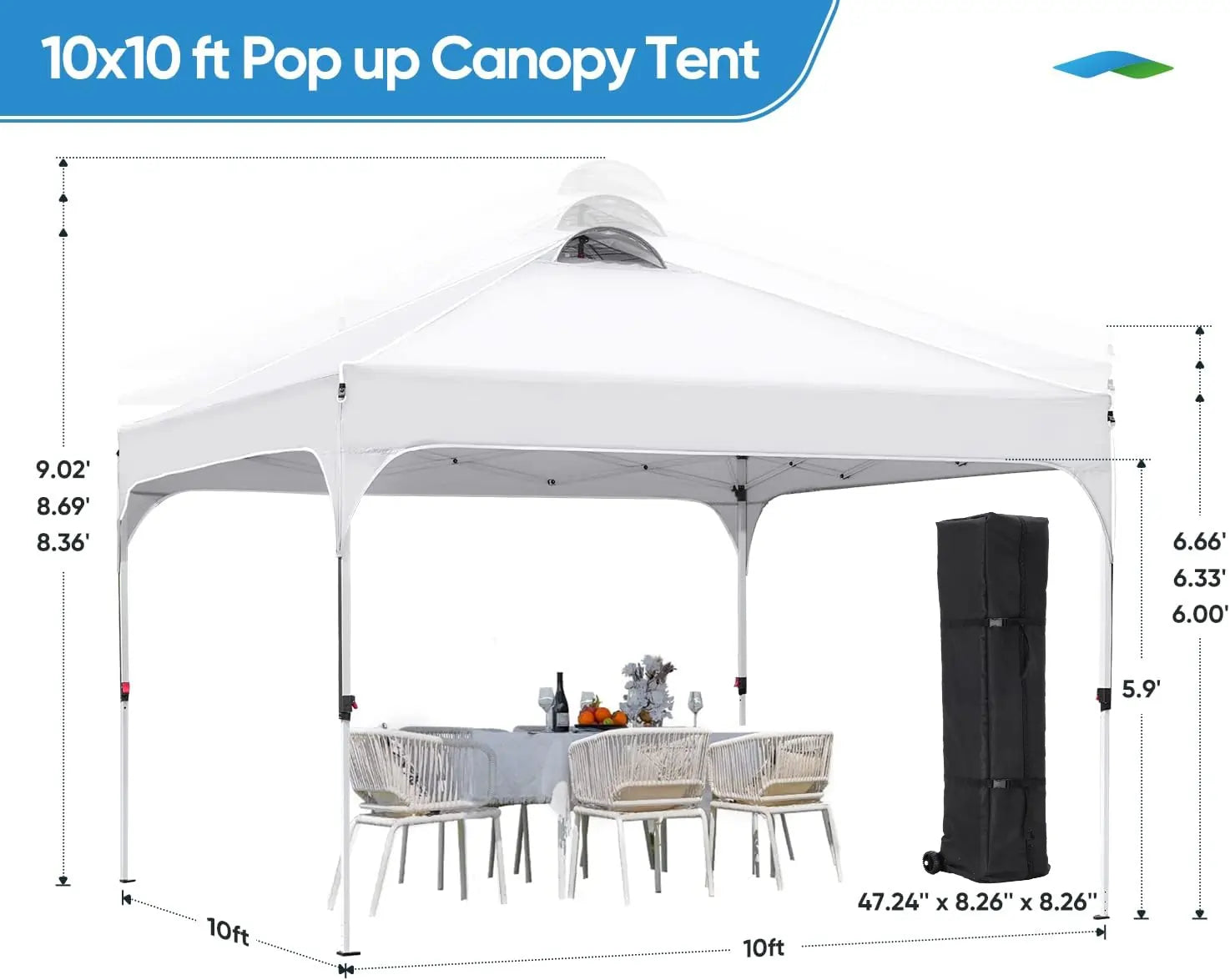 White 10x10 event tent size#color_white