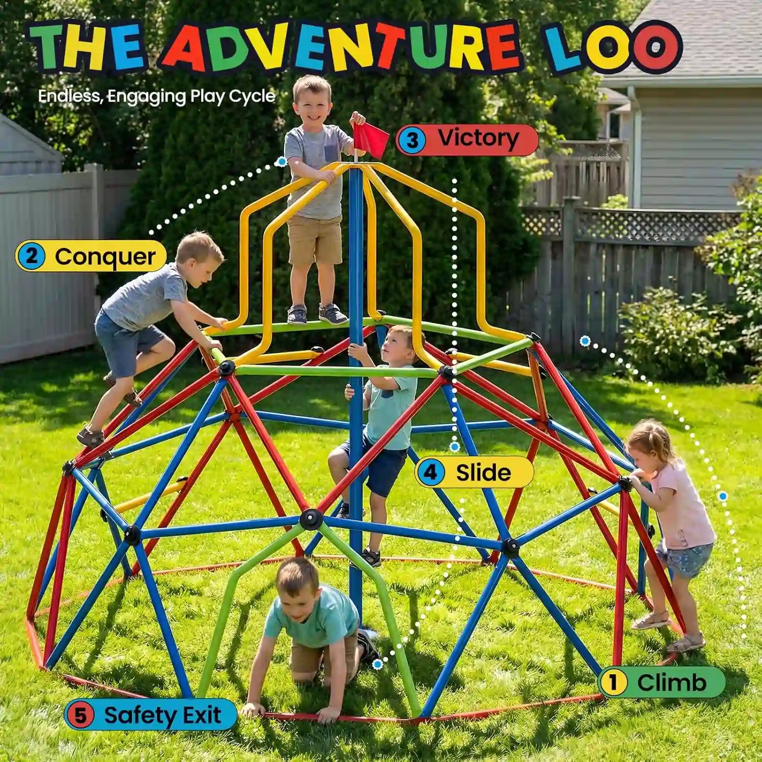 1200LBS Climber Dome Tower 10FT