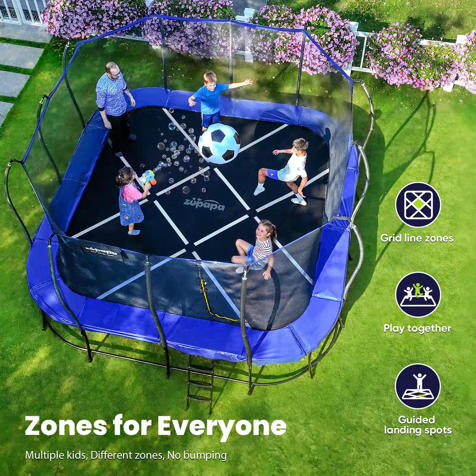 1800LBS/2000LBS Double Frames Trampoline