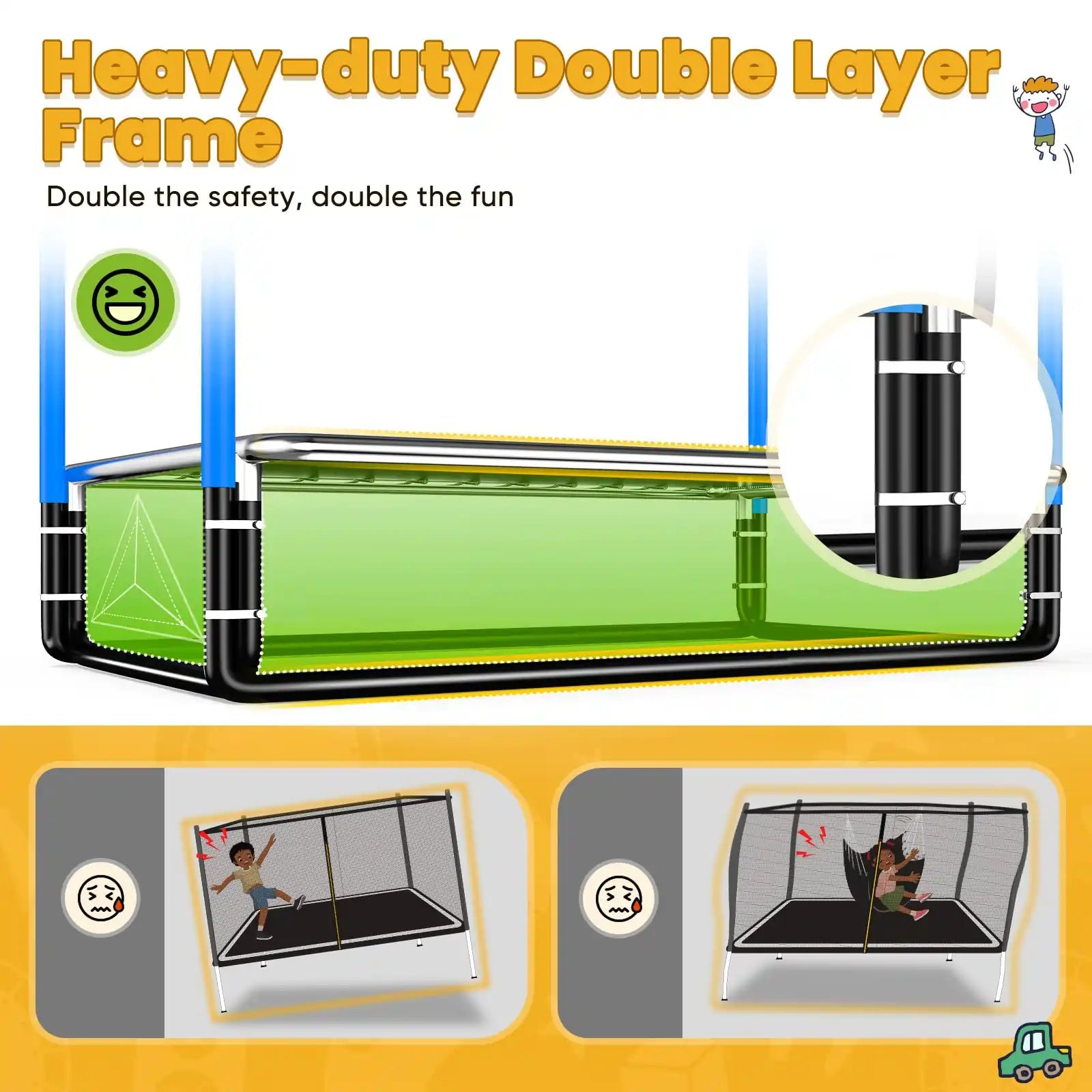 Heavy-Duty Double Layer Frame