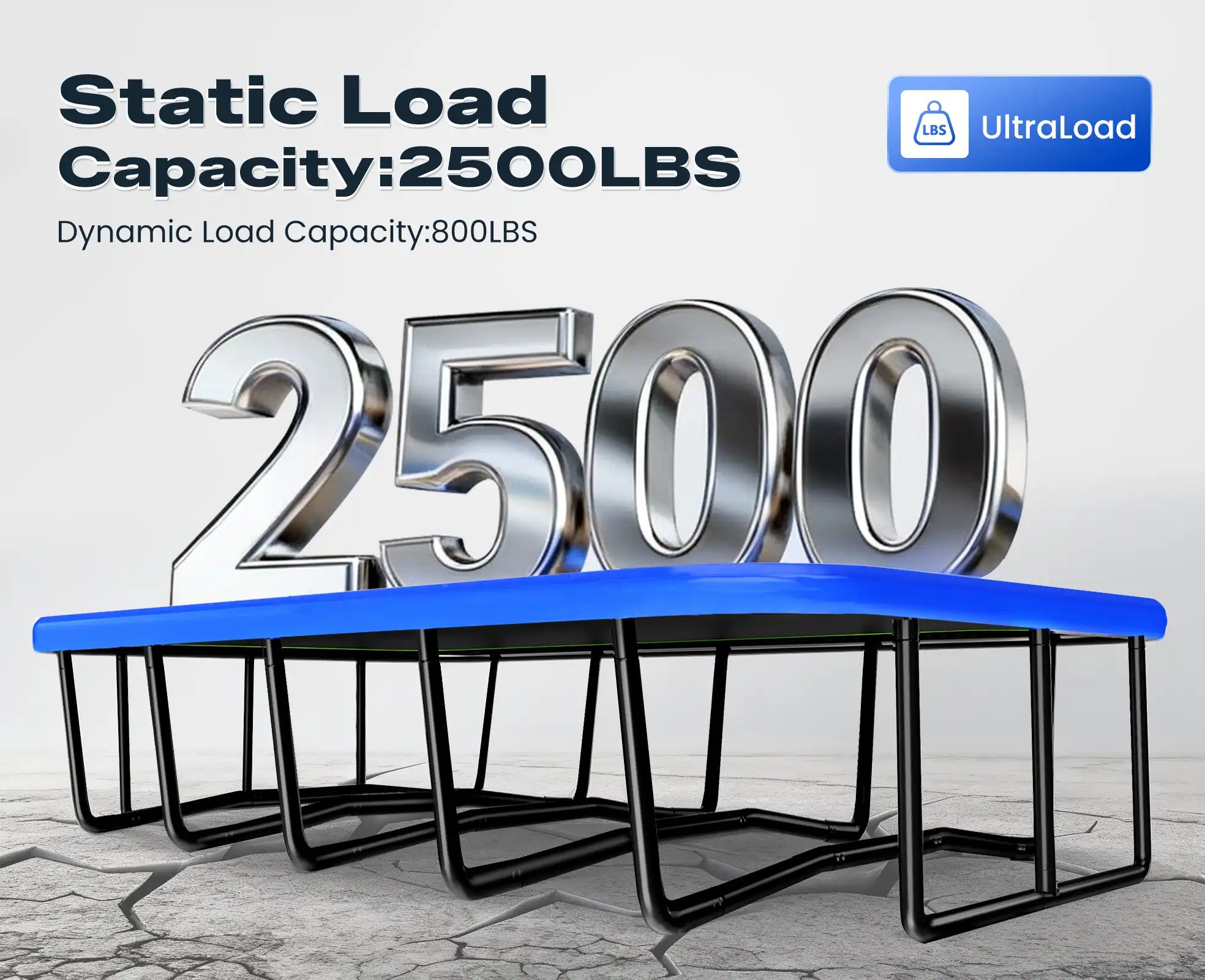 Zupapa 1800LBS Rectangular Trampoline