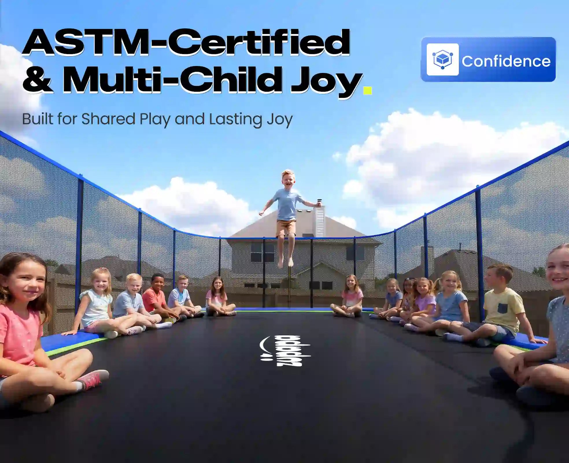 Zupapa 1800LBS/2500LBS Rectangular Trampoline