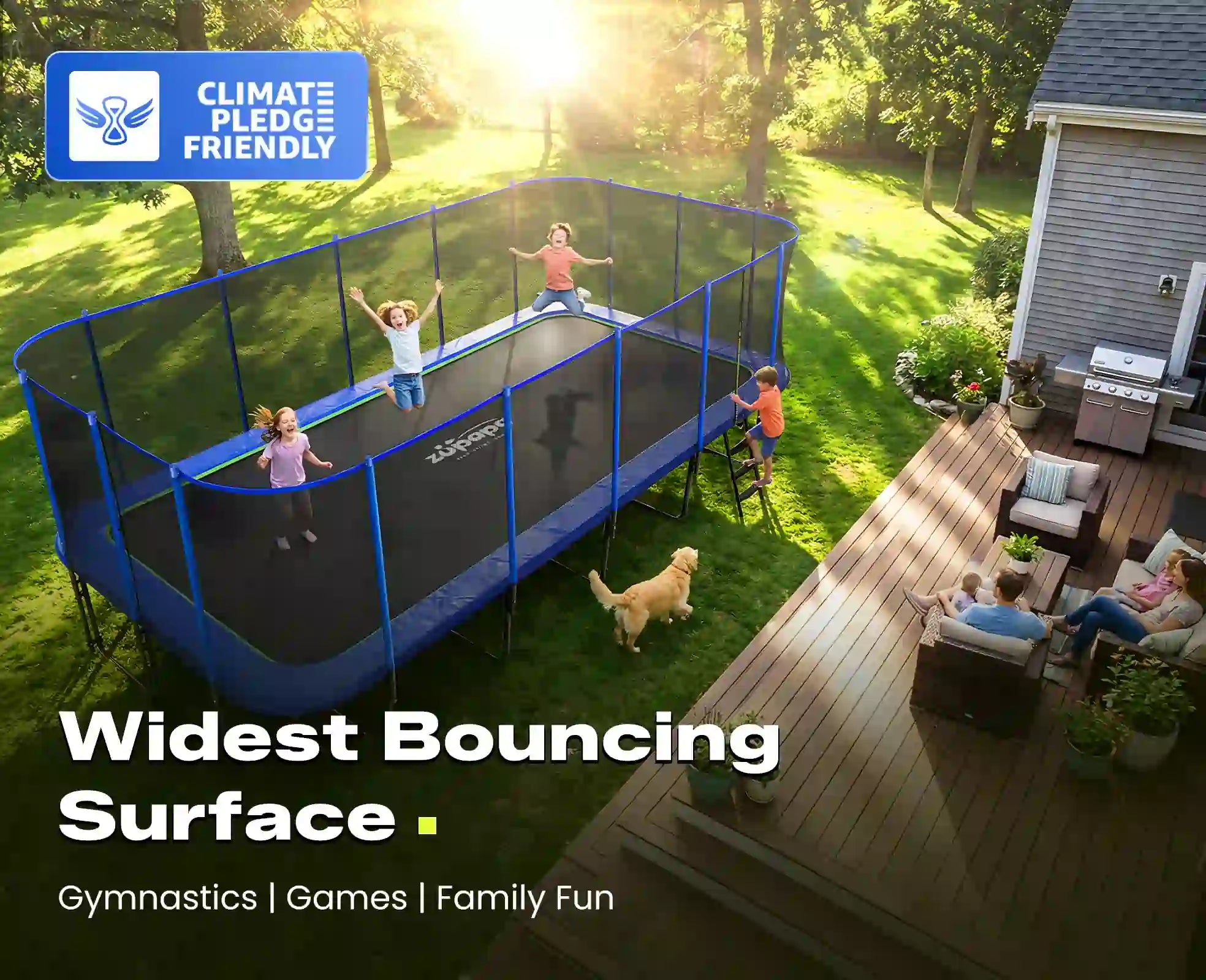 Zupapa 1800LBS/2500LBS Rectangular Trampoline