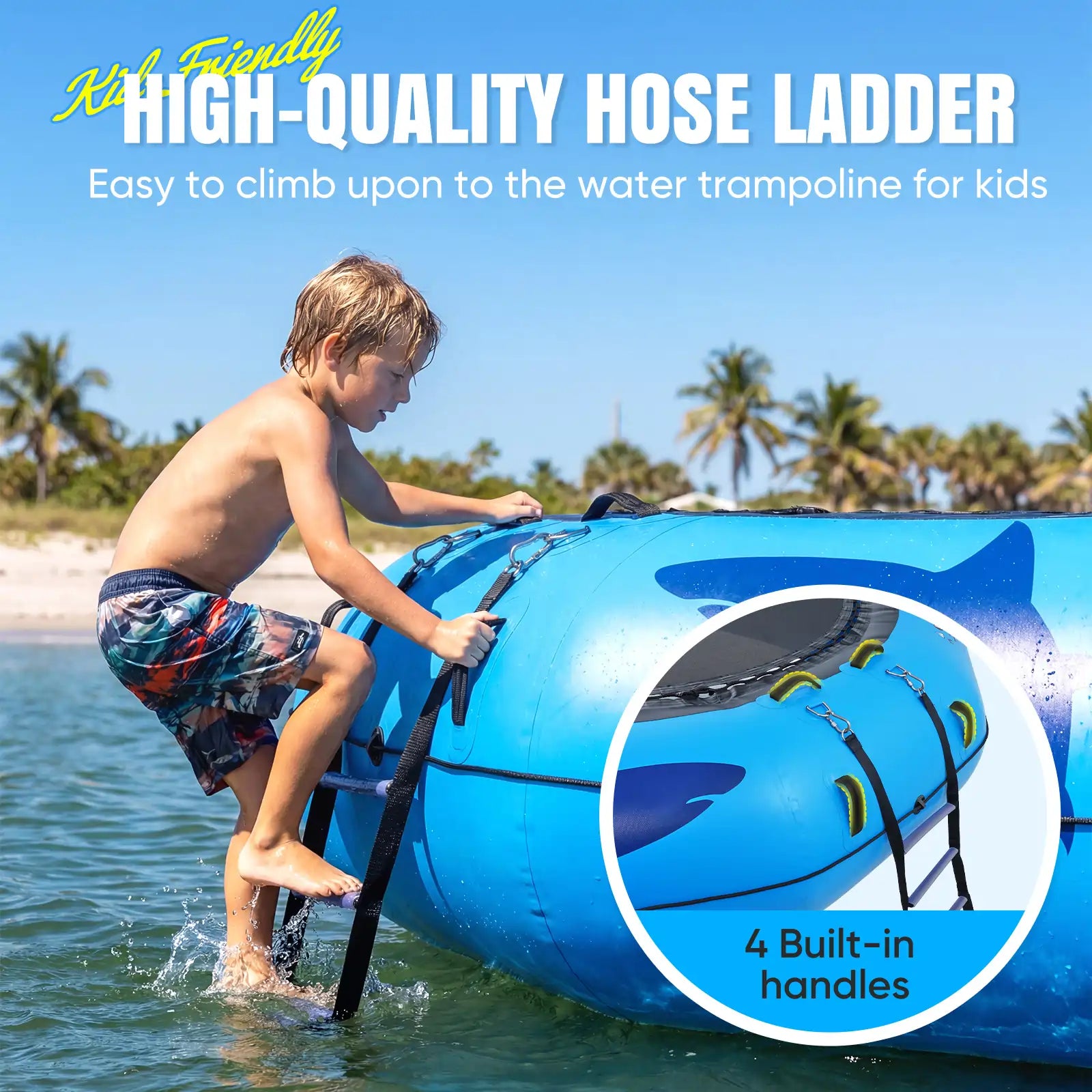 400/600/800LBS Inflatable Water Trampoline