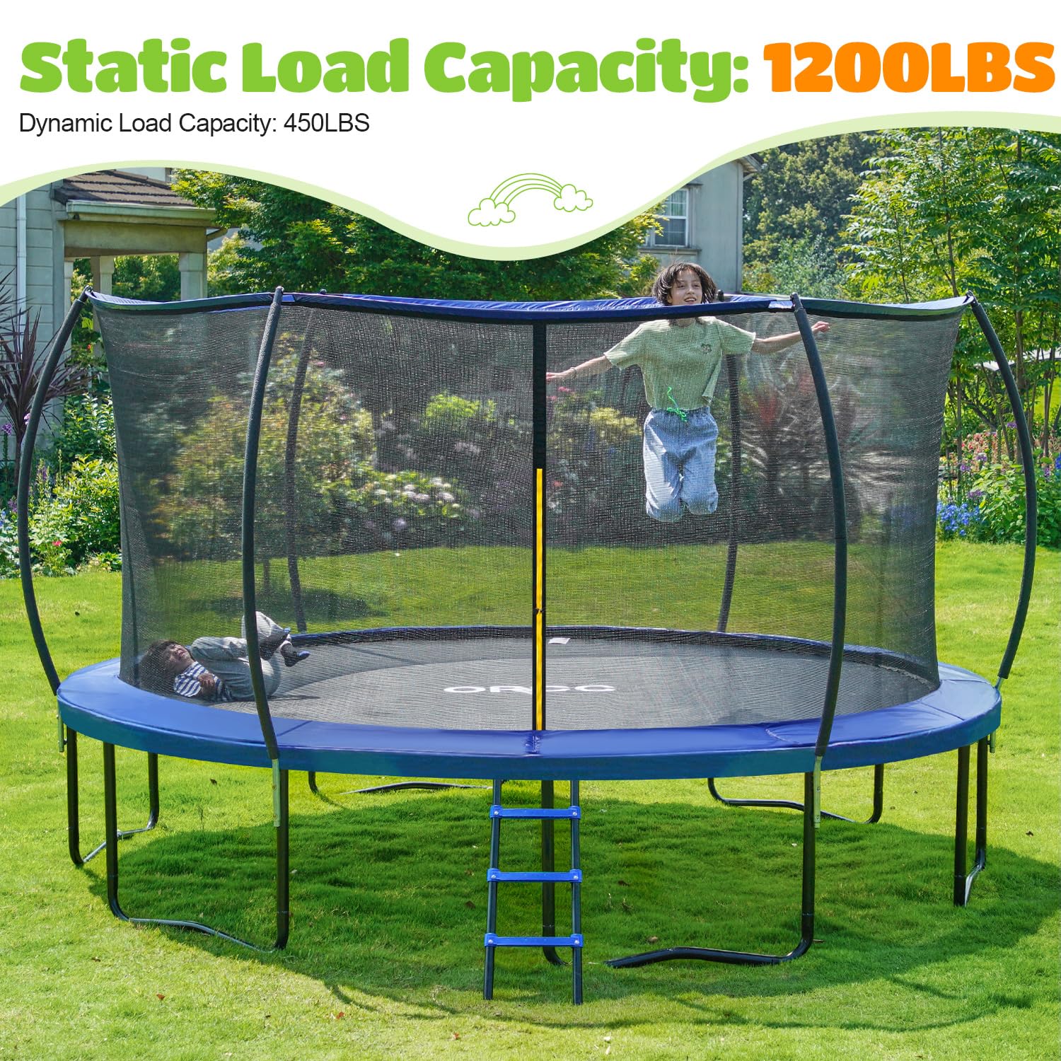 ORCC 1200LBS Heavy Duty Recreational Trampoline