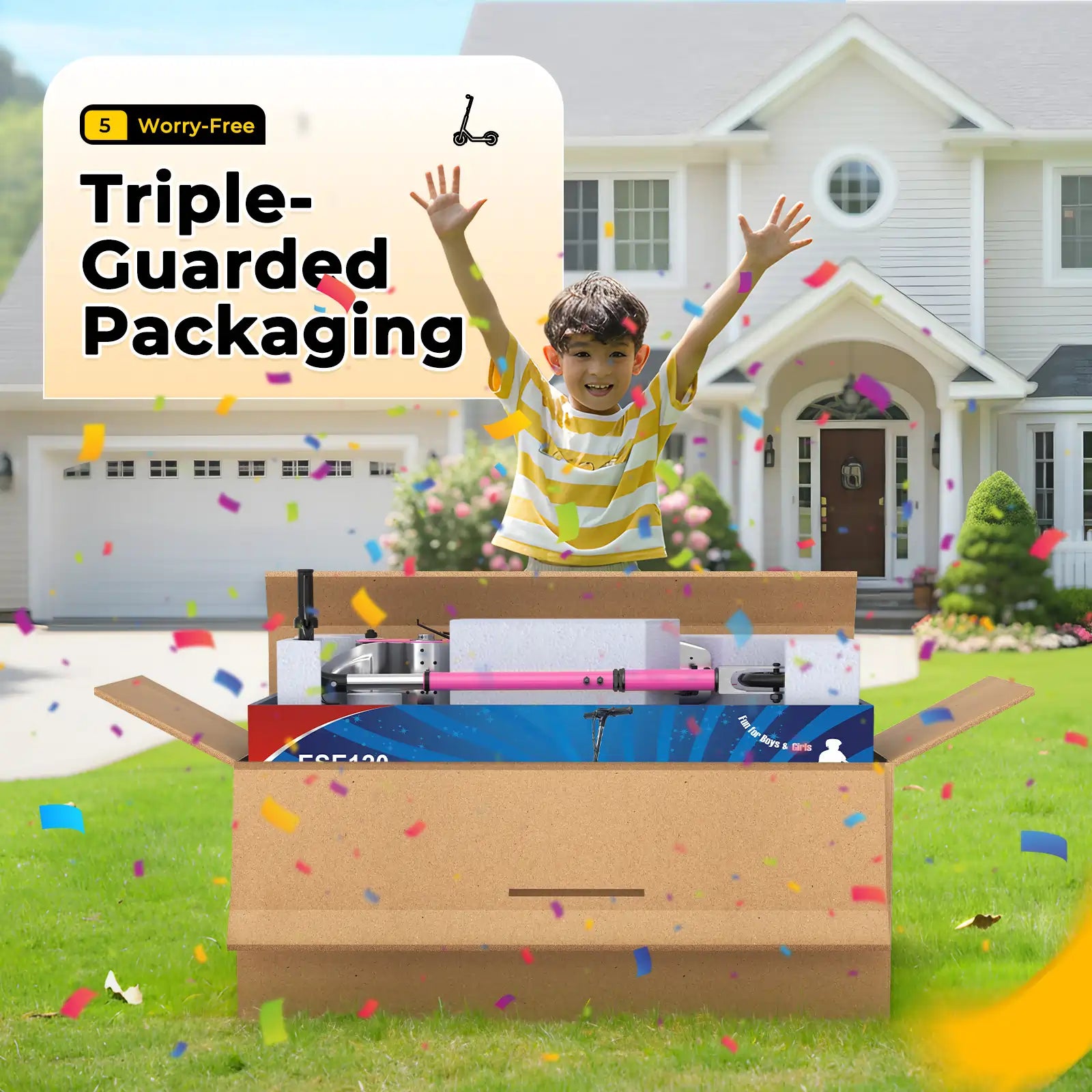 Worry-Free Triple-Guarded Packaging#color_pink
