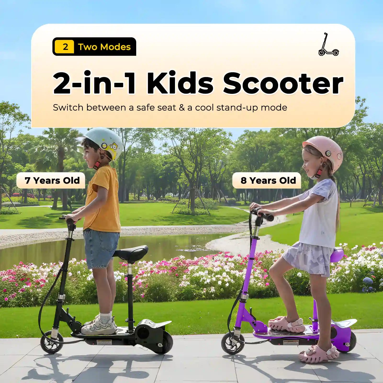 2-in-1 kids scooter#color_black