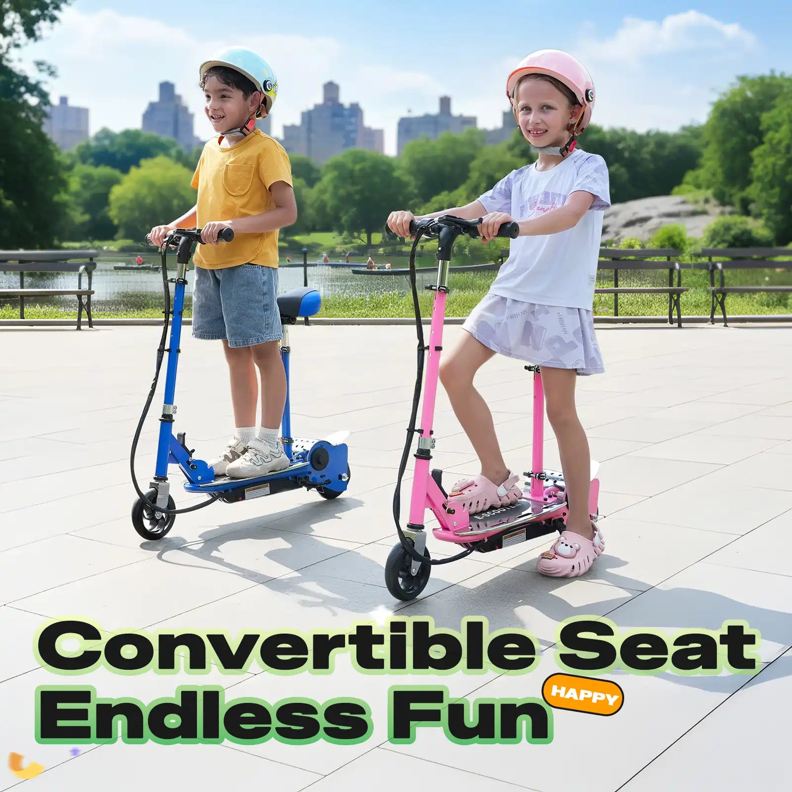 Convertible Seat Offers Two Ways to Ride#color_dark blue