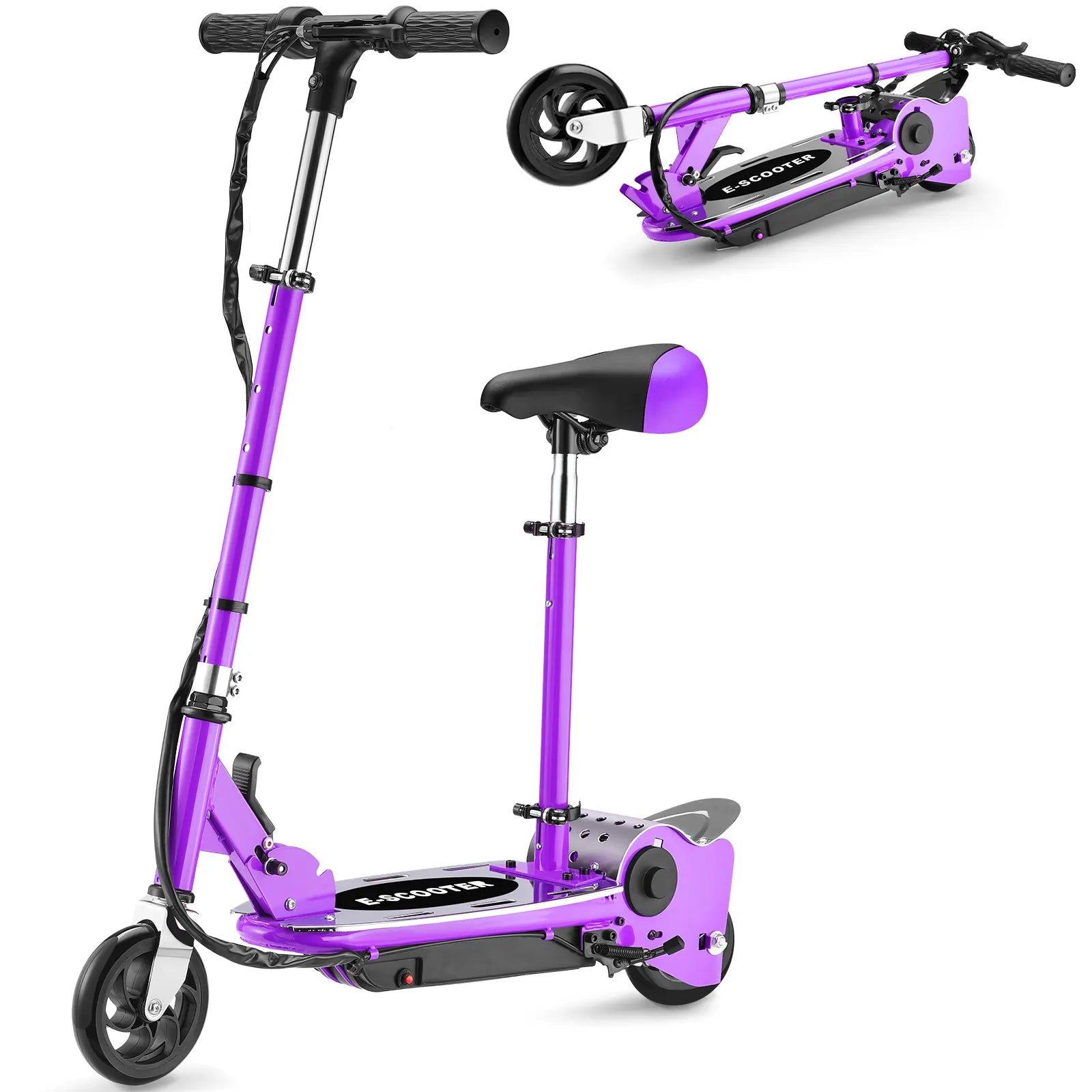 Purple Electric Scooter for Riders up to 155lbs
