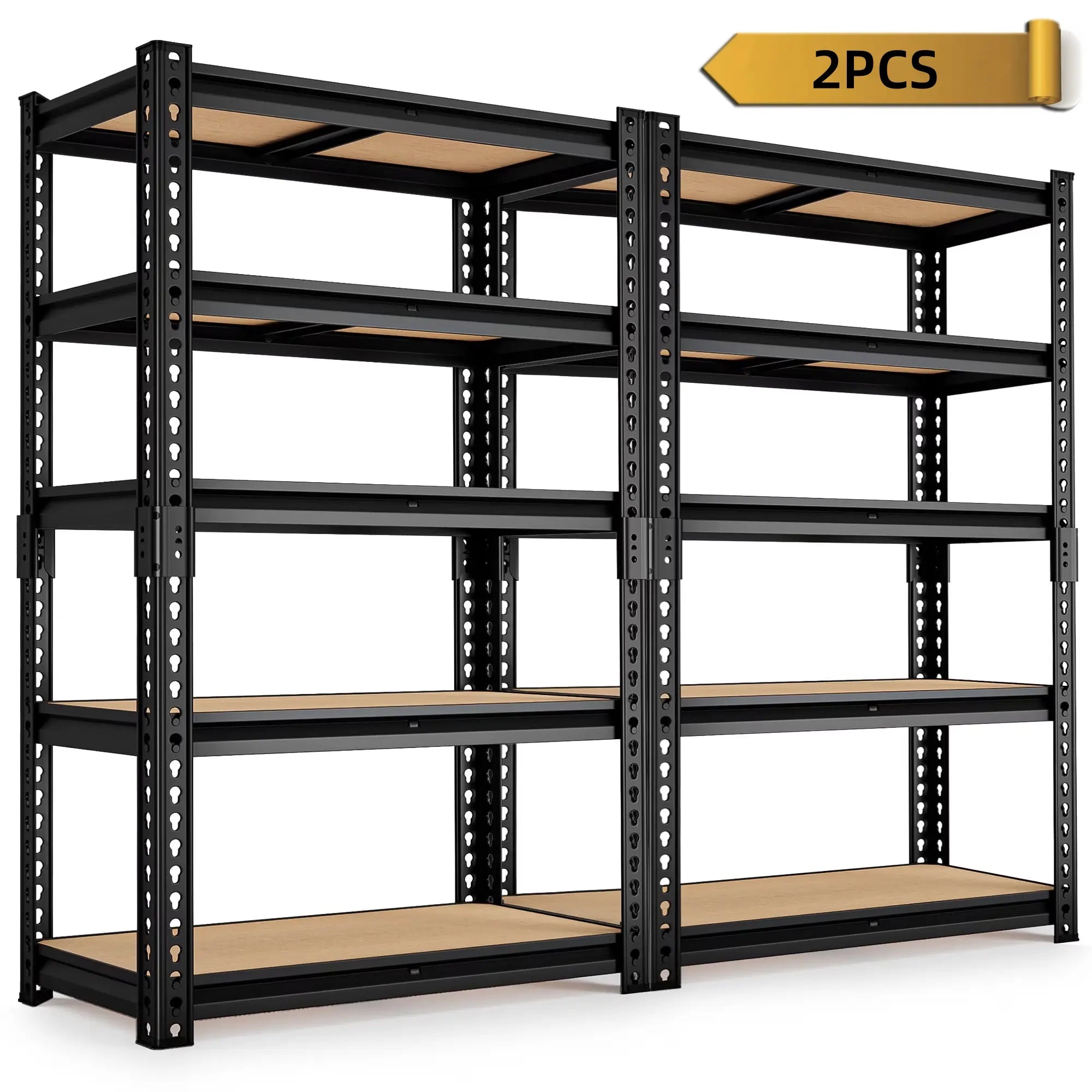 Home Storage Shelves 5 Tier Garage Shelving#size_60"H*12"D*28"W(2pcs)