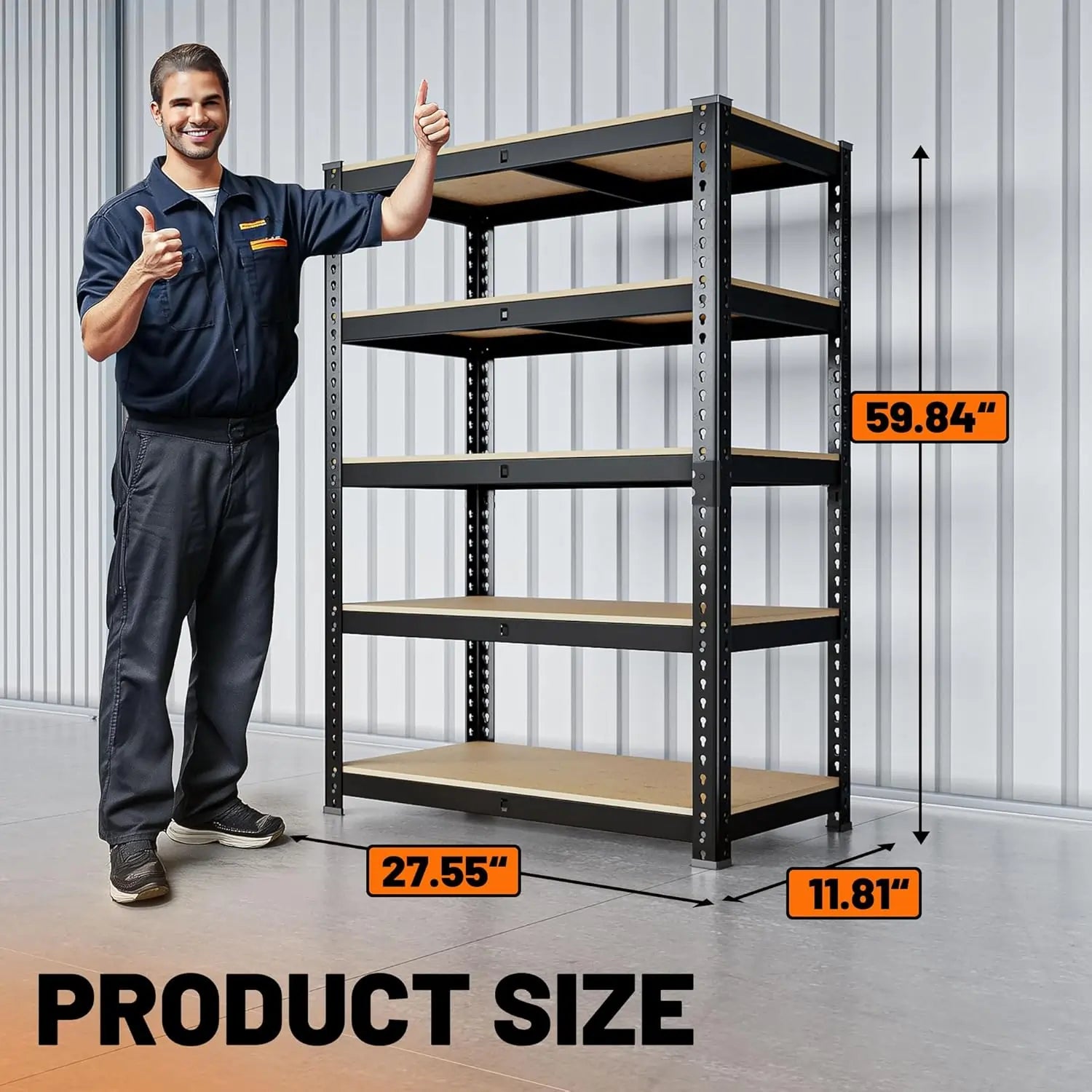 a metal shelving with dimensions#size_60"H*12"D*28"W(2pcs)