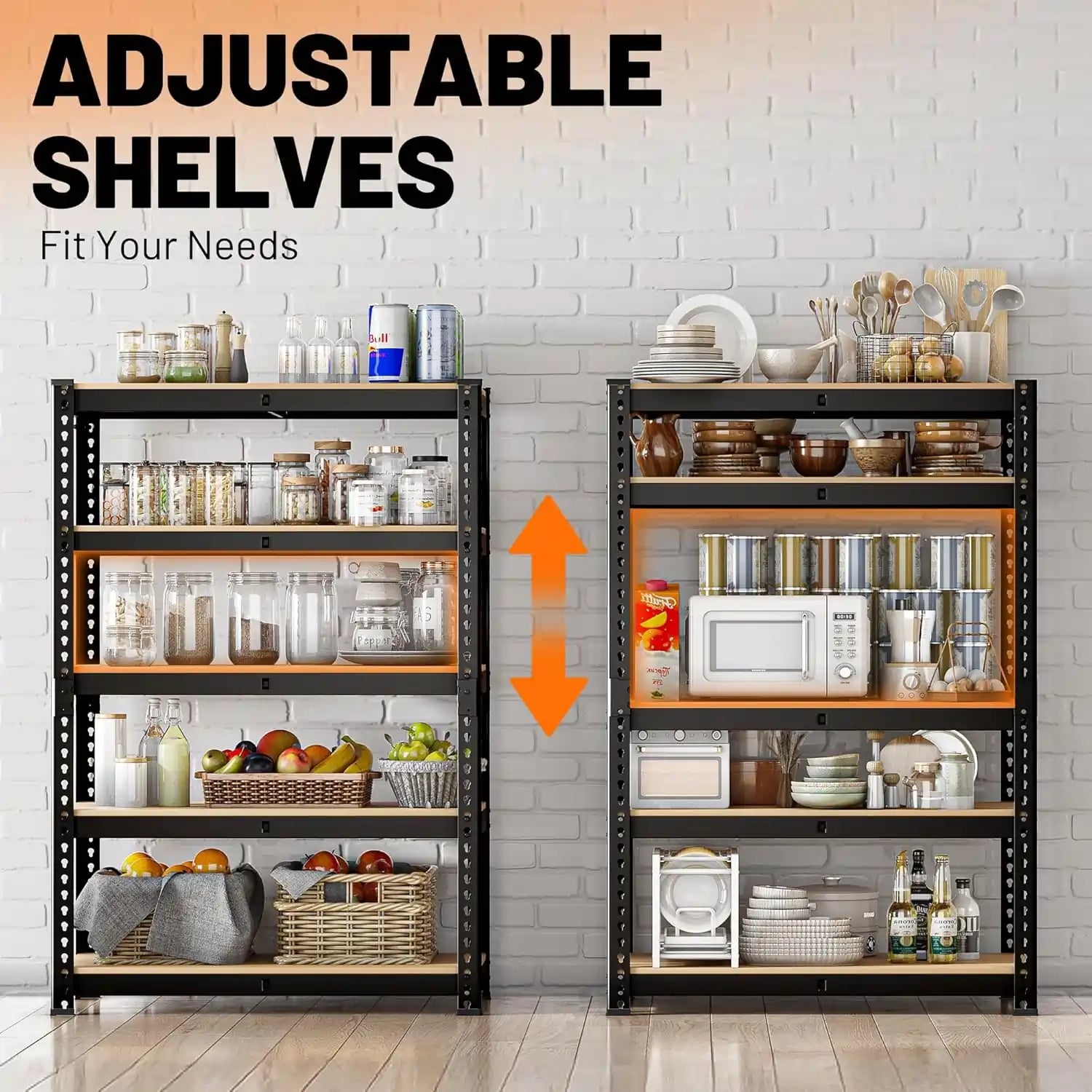 Two adjustable shelves#size_60"H*12"D*28"W(2pcs)