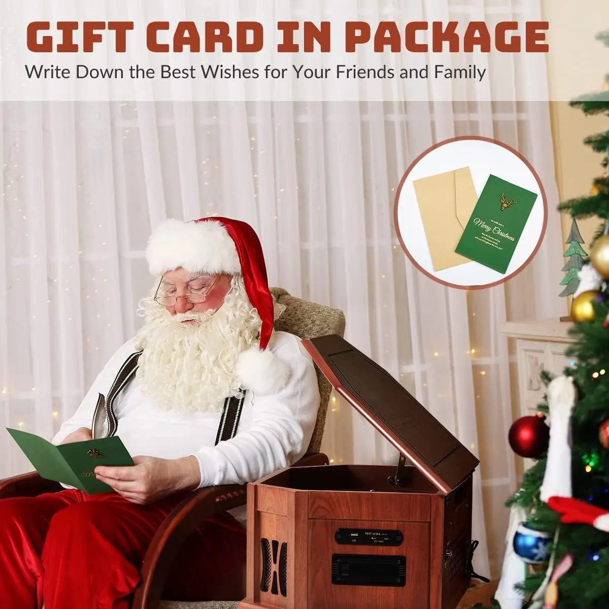 Multifunctional Turntable as Christmas Gift#color_mahogany