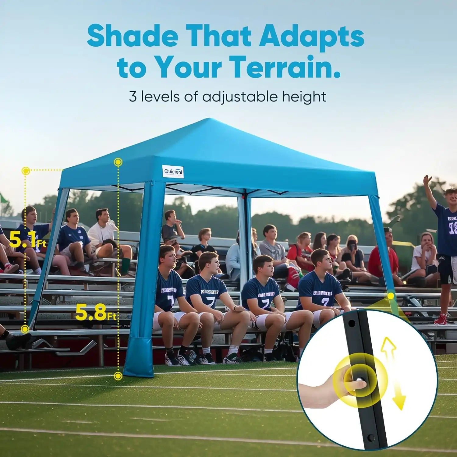 3 adjustable canopy tent#color_Blue