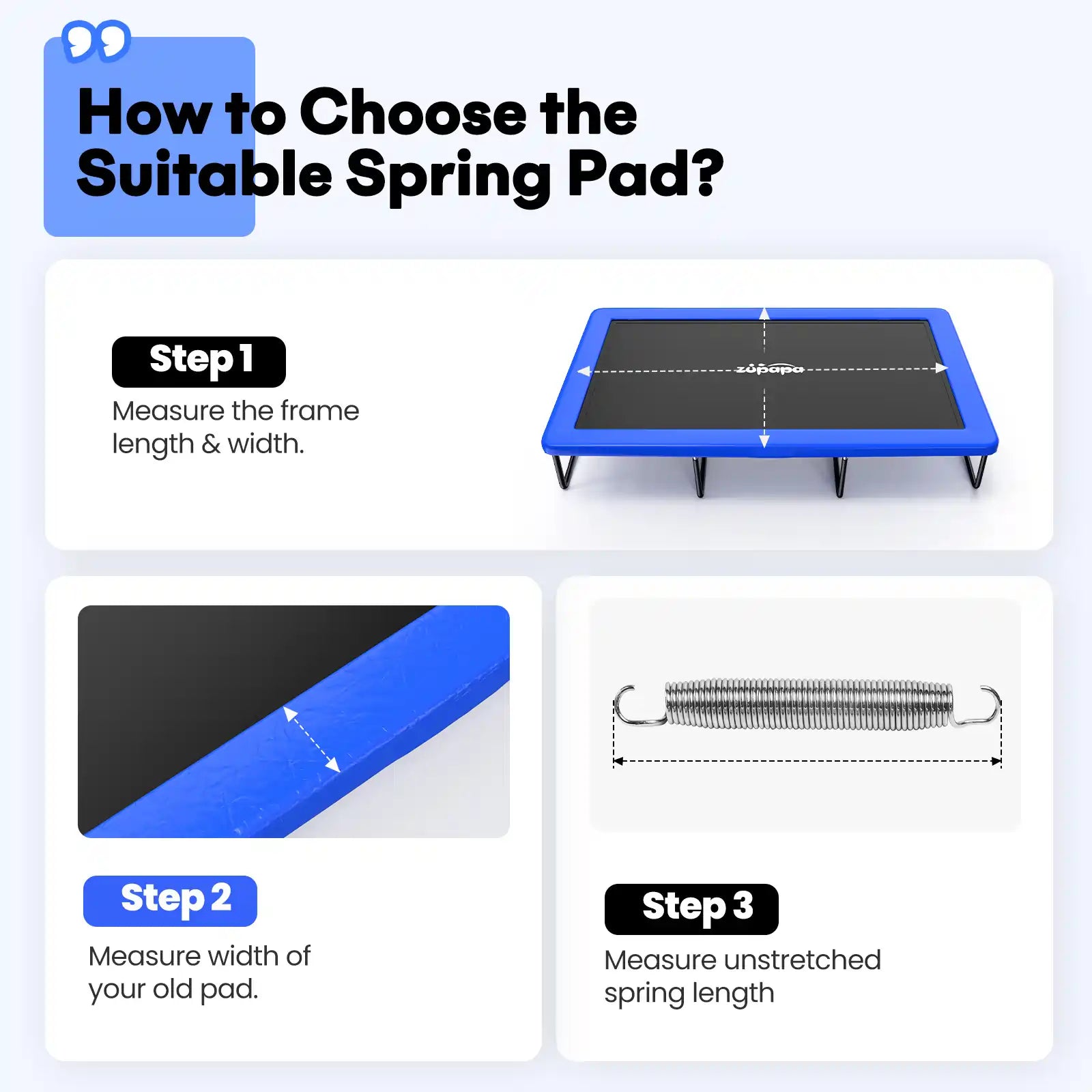 Rectangular Trampoline Pad Replacement