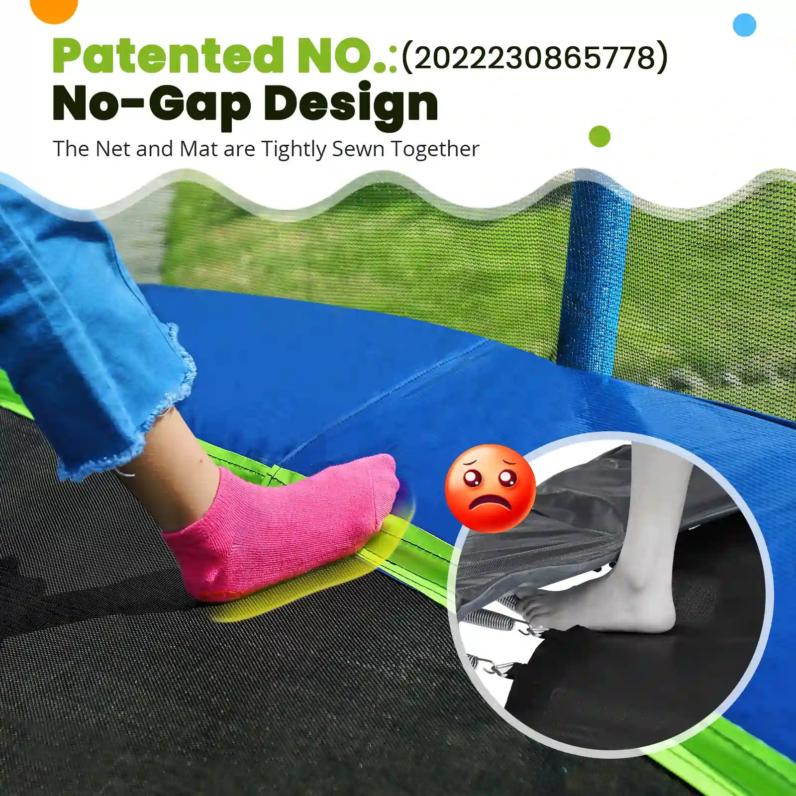 1500LBS Upgraded Trampoline 10-16FT