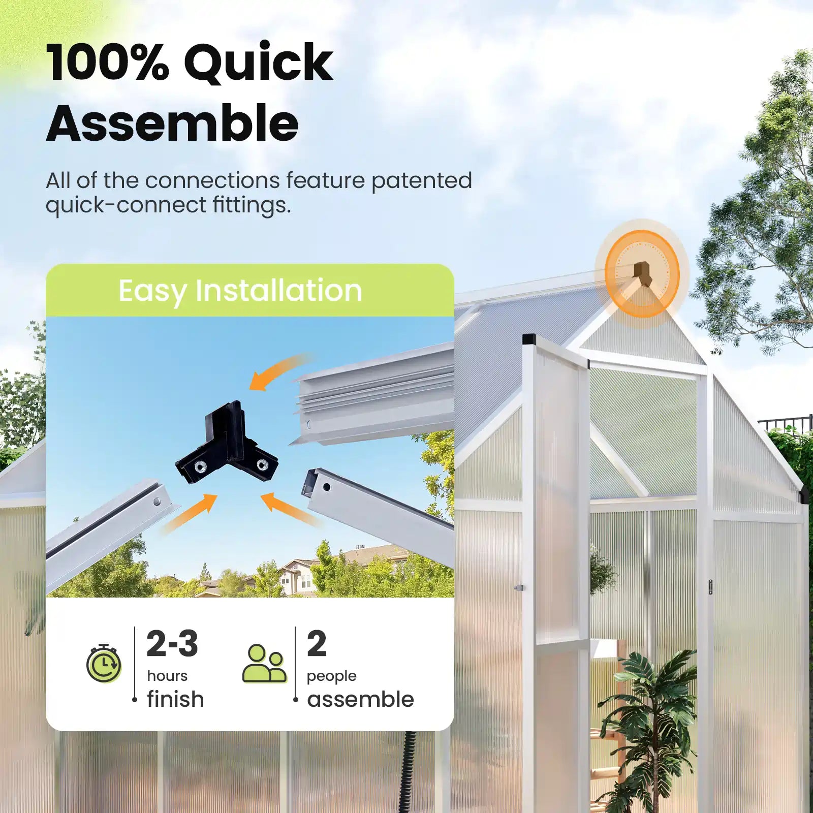 Easy-to-assemble aluminum frame#size_6X8X6ft-Silver