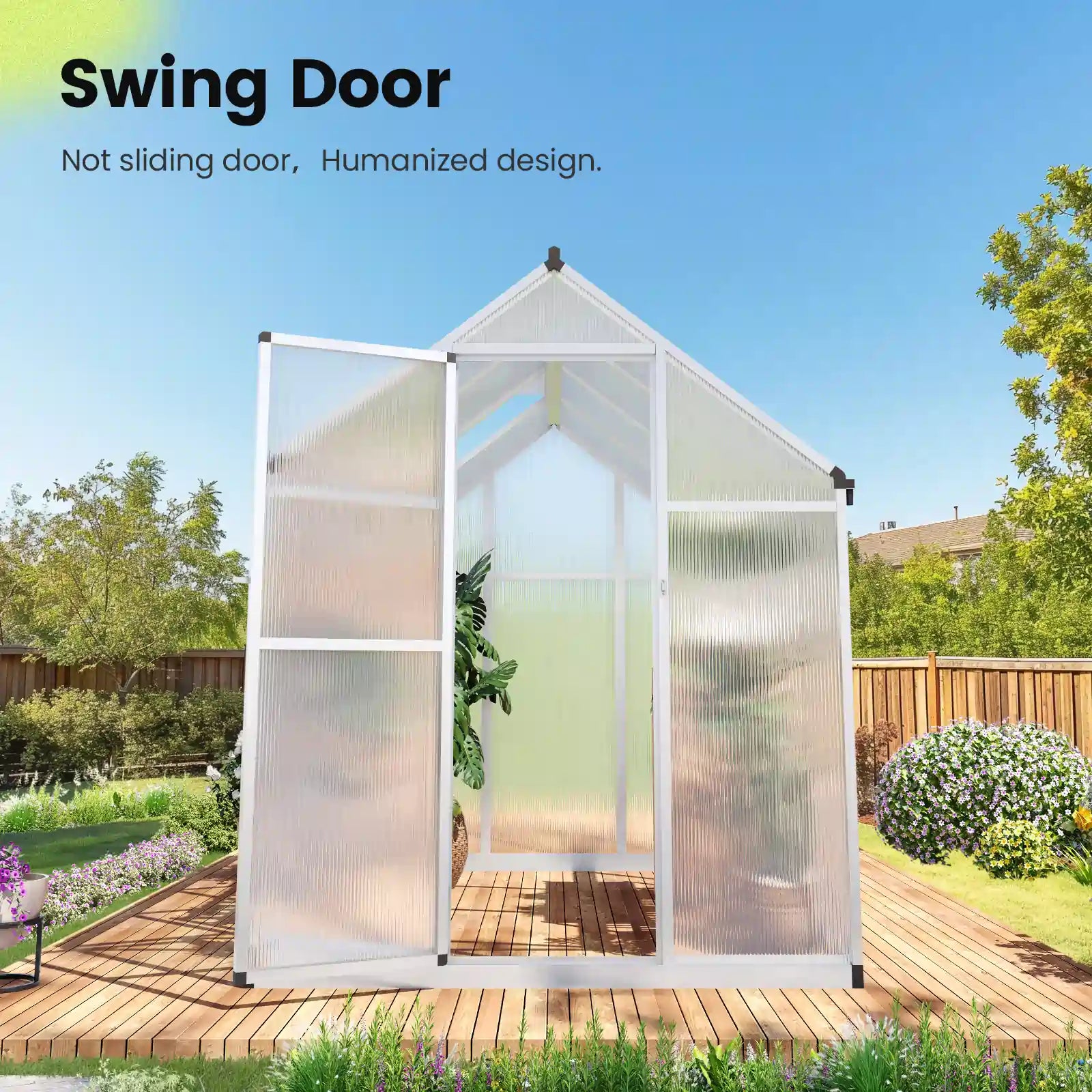 Easy access swing door#size_6X8X6ft-Silver