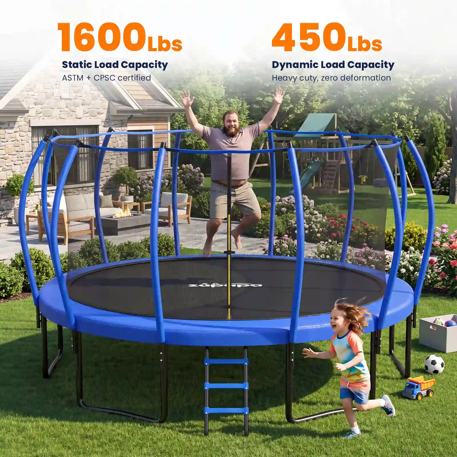 dynamic load capacity reaches 450LBS#size_In-Net 16FT