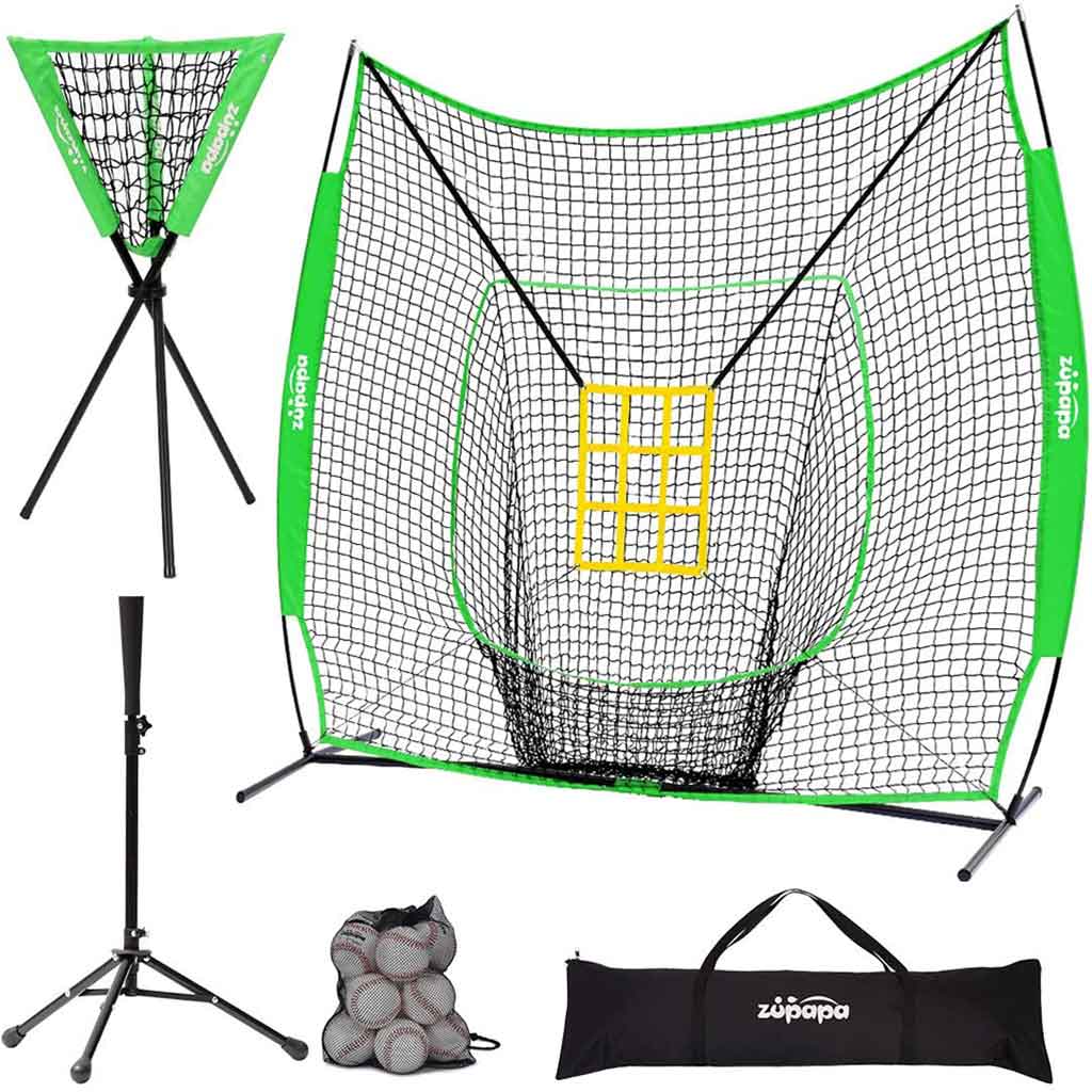 7' x 7' Baseball Net Combo-5PCS-Grreen