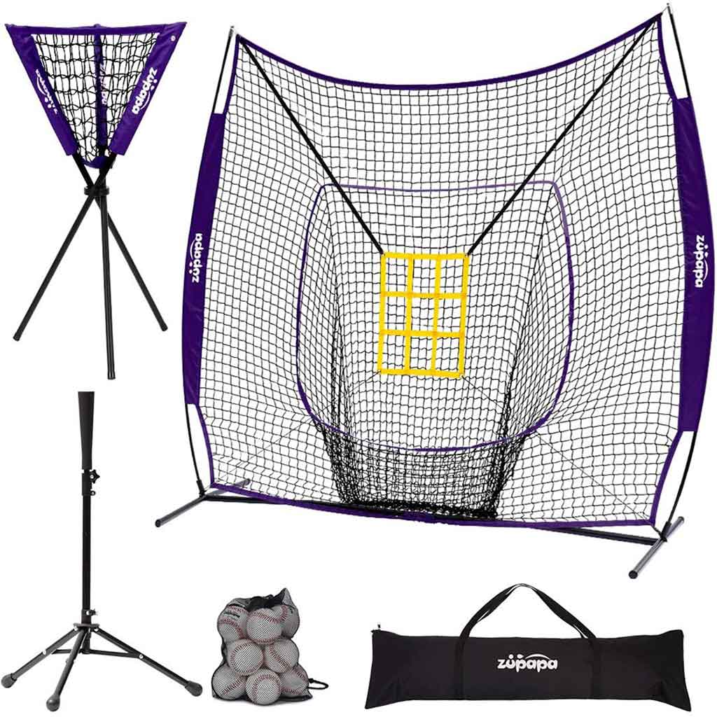 7' x 7' Baseball Net Combo-5PCS-Purple