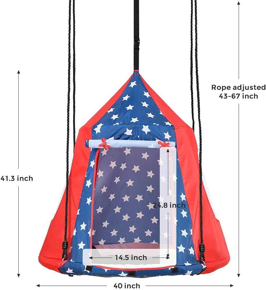 330 LBS Detachable Saucer Tree Swing Size