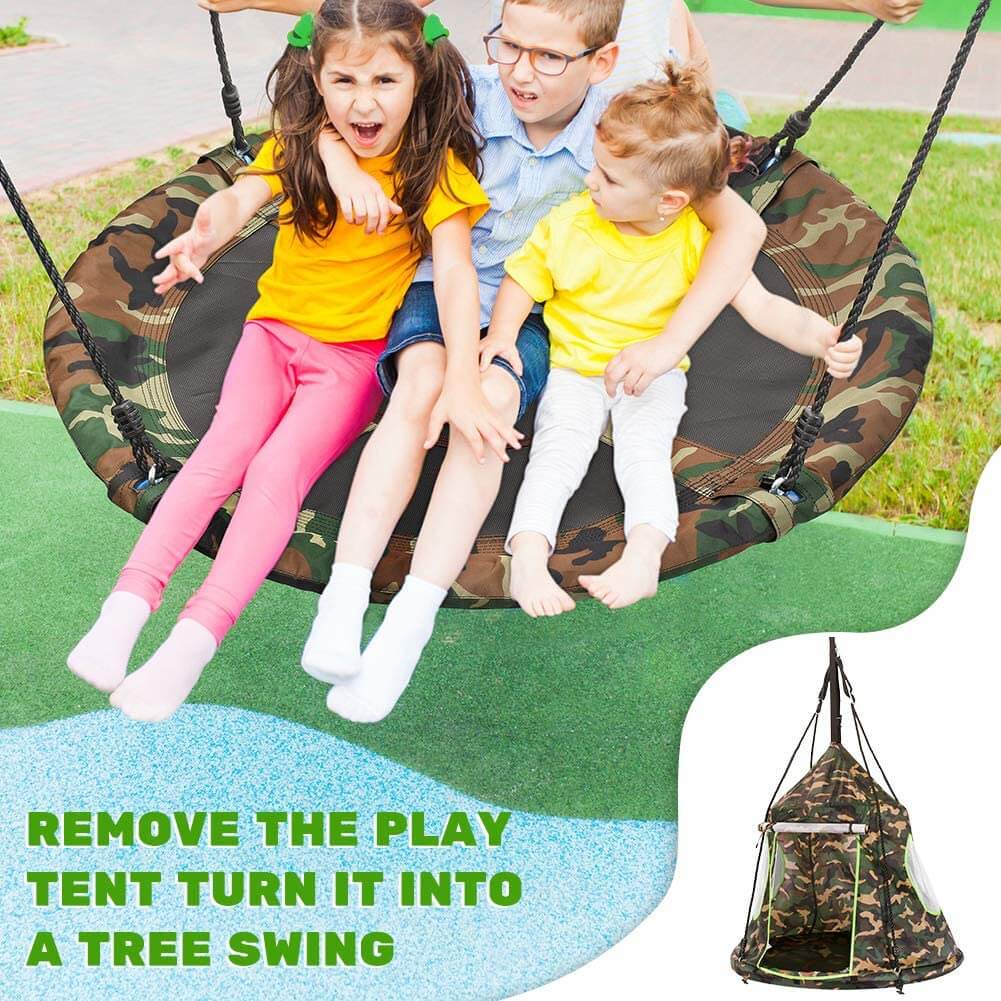 Detachable Saucer Tree Swing - Up to 330 LBS Weight Limit