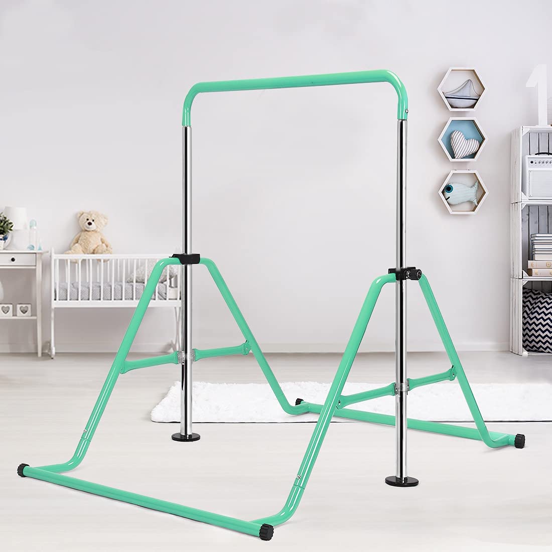 Green Gymnastics bar