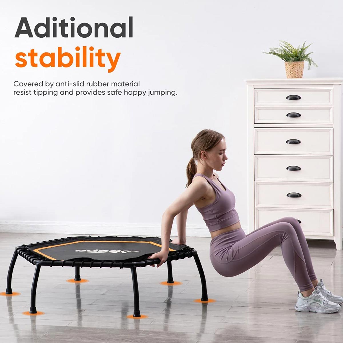 45" Mini Fitness Rebounder Trampoline-Hexagon