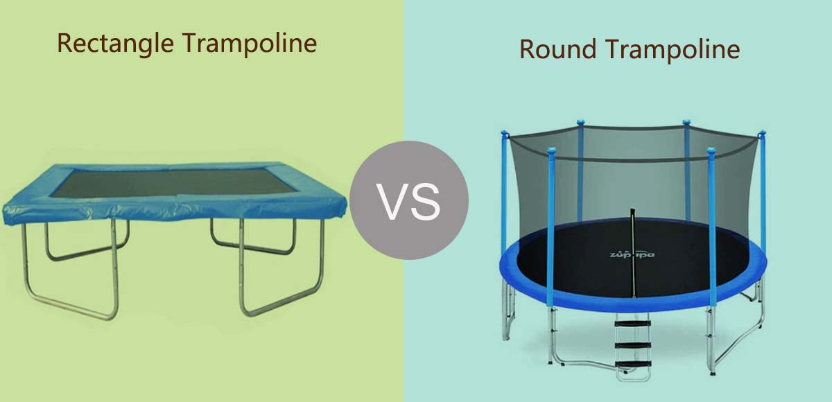 Rectangle Trampoline vs Round