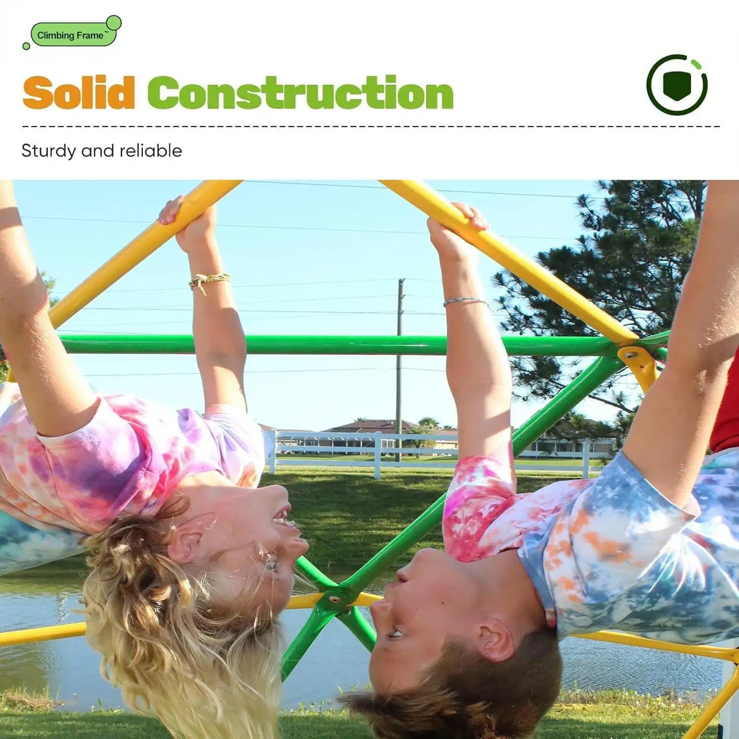 1000LBS Upgraded Arched Door Dome Climber 10FT