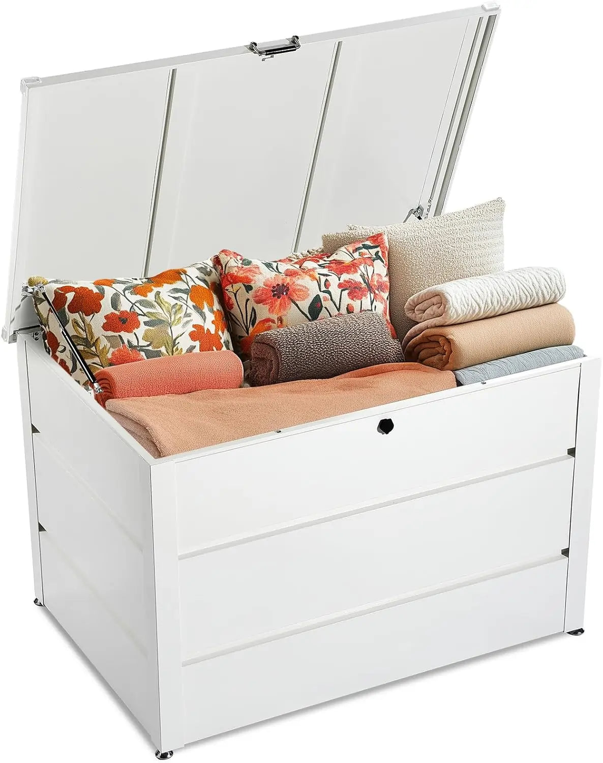 Easy Assemble Waterproof Weather-Resistant Storage Bin#color_white