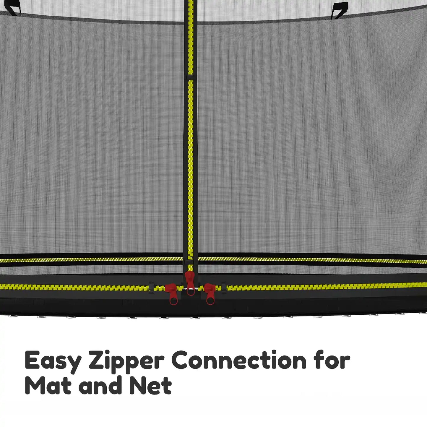 Zupapa Safefy Enclosure Net with Mat (Zipper Fonnectiong)for 12 14 15 16FT Safump Trampoline