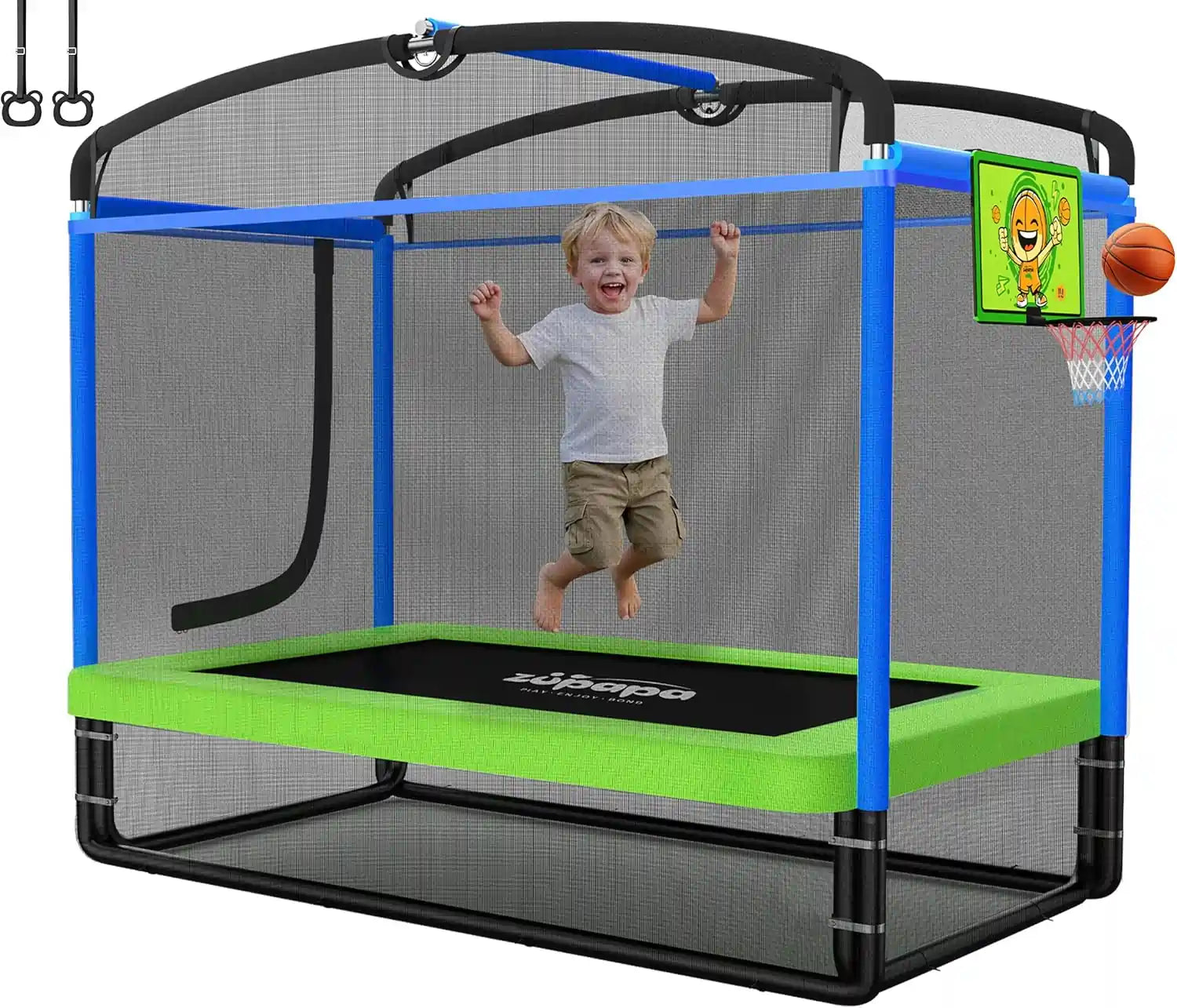 220LBS 6FT Rectangle Kids Trampoline | Zupapa