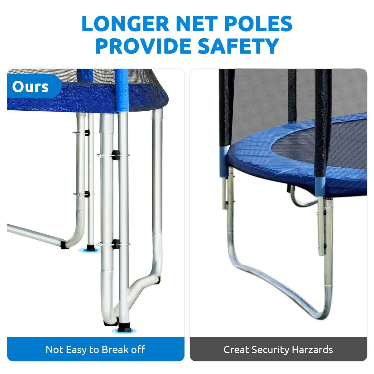 Outdoor Trampoline Longer Net Poles