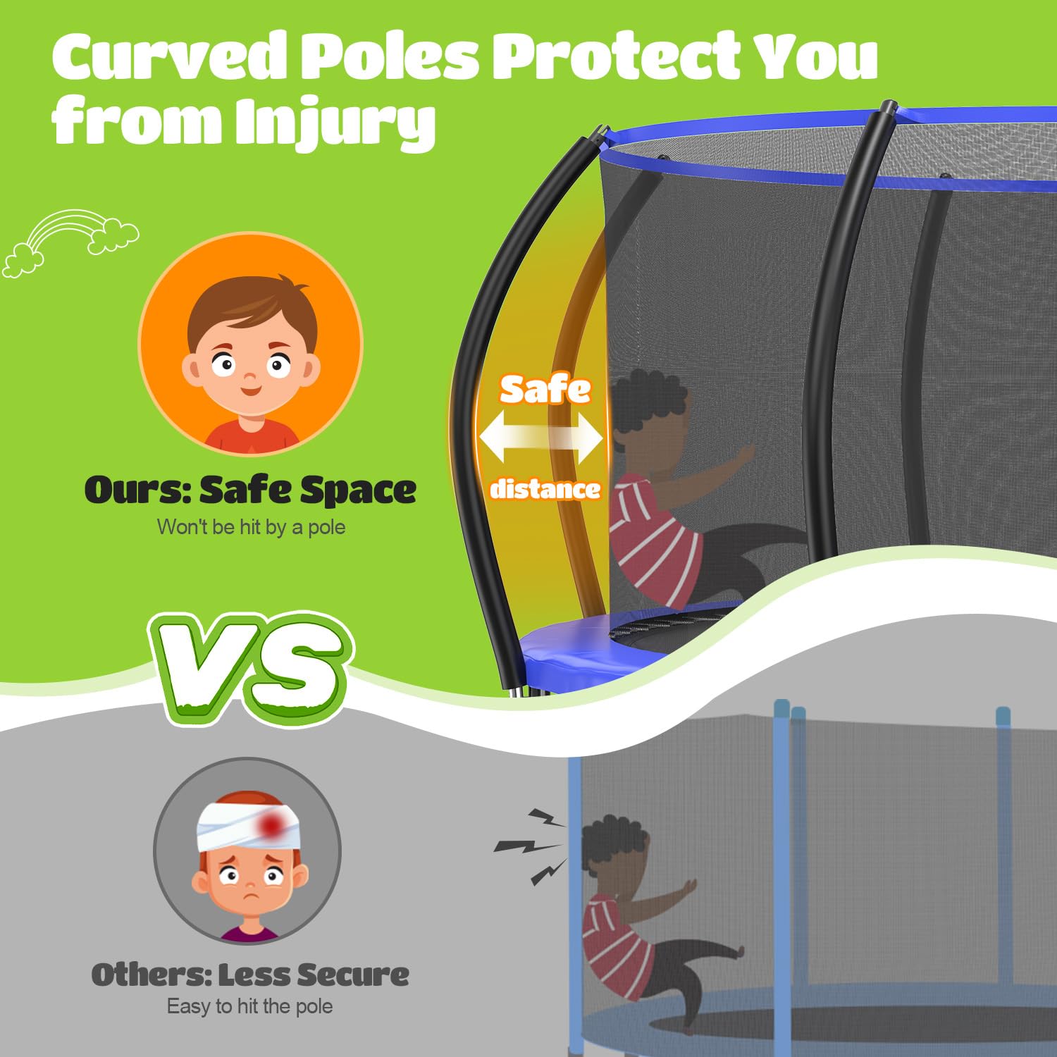 ORCC by MaxLead 1200LBS Heavy Duty Recreational Trampoline | Zupapa
