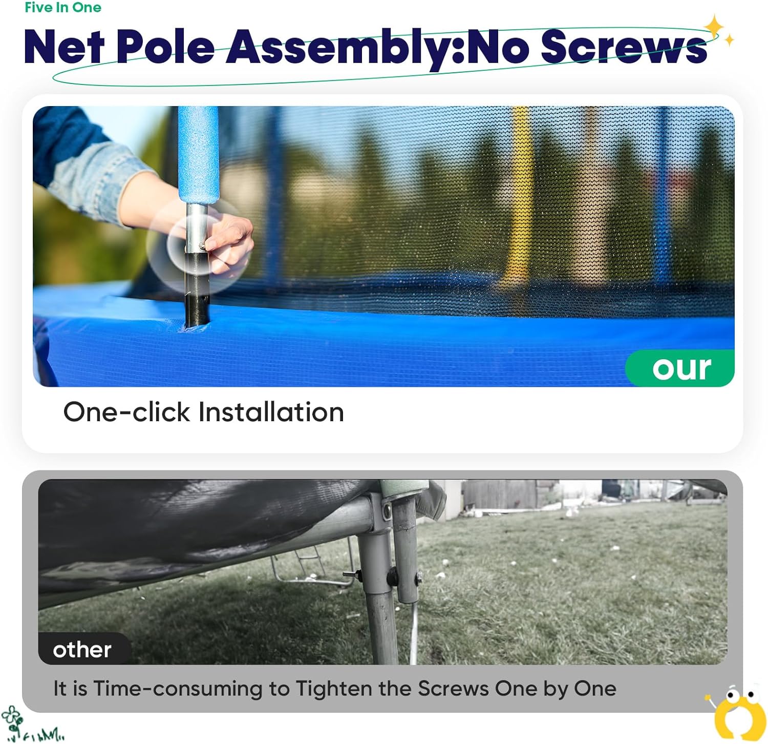 1200LBS Ultimate 5-in-1 Backyard 12FT Trampoline Adventure Park