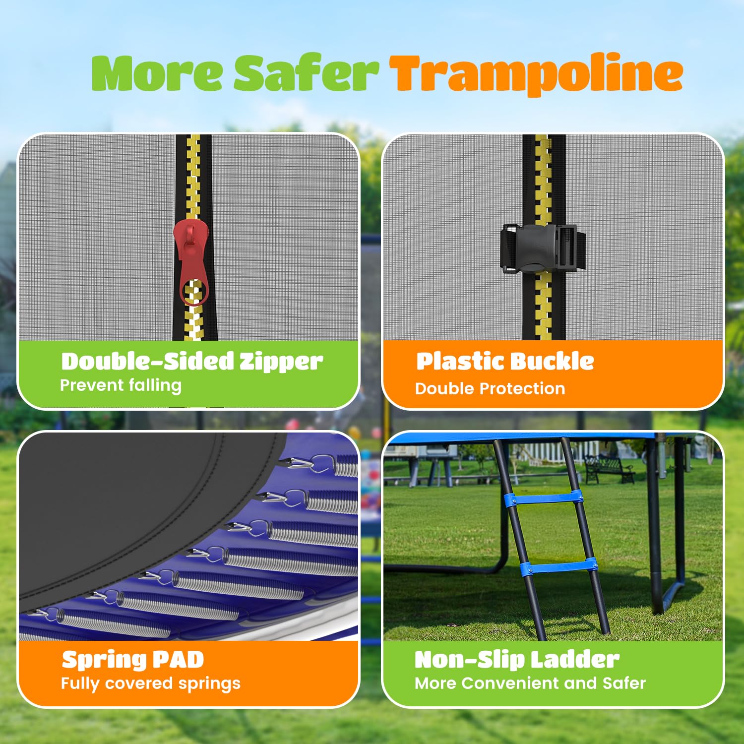 ORCC by MaxLead 1200LBS Heavy Duty Recreational Trampoline | Zupapa