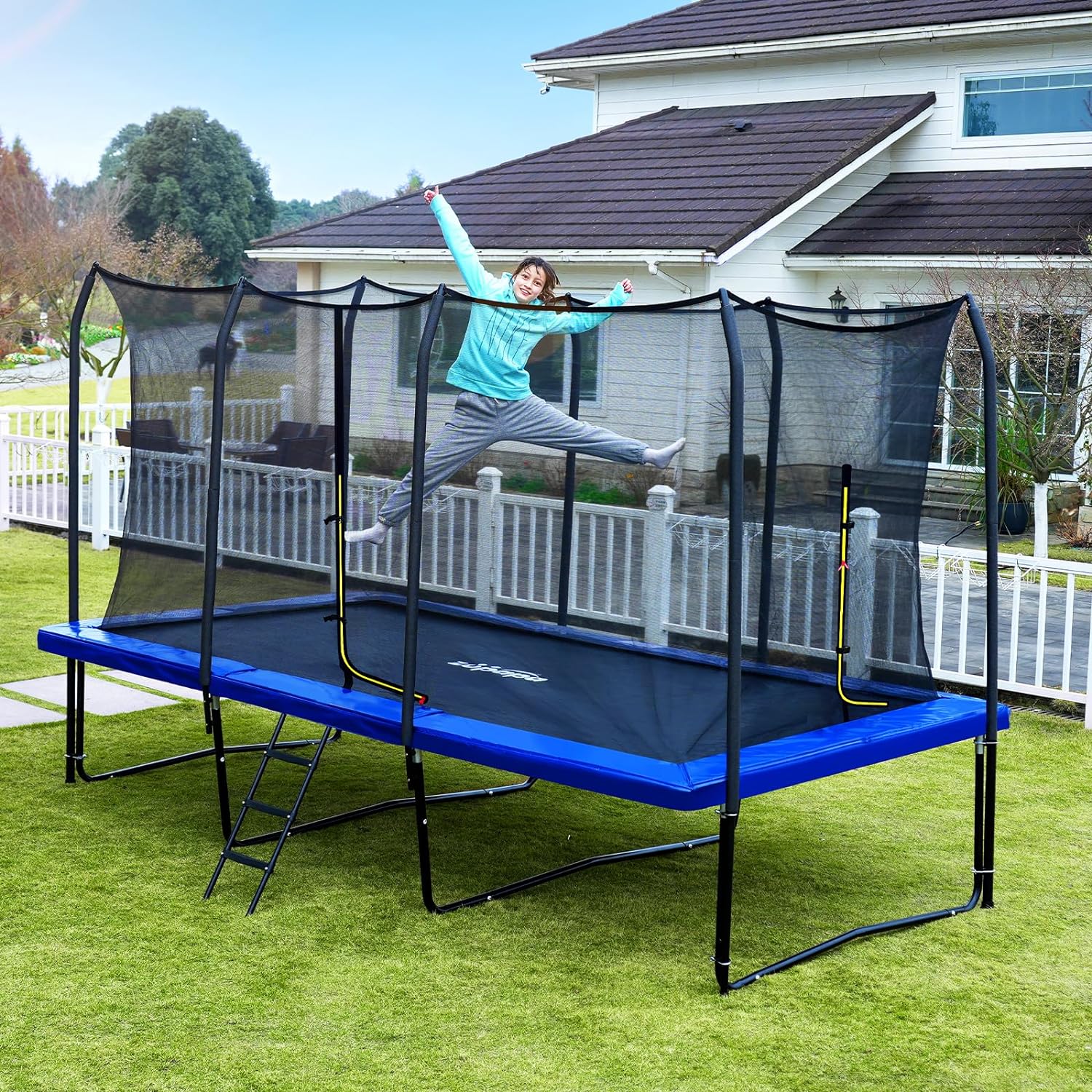 2024 Zupapa Rectangular Trampoline Outdoor Square Trampoline