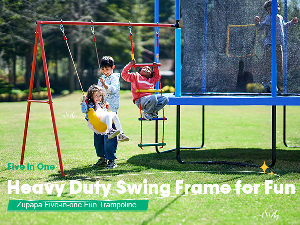 1200LBS Ultimate 5-in-1 Backyard 12FT Trampoline Adventure Park