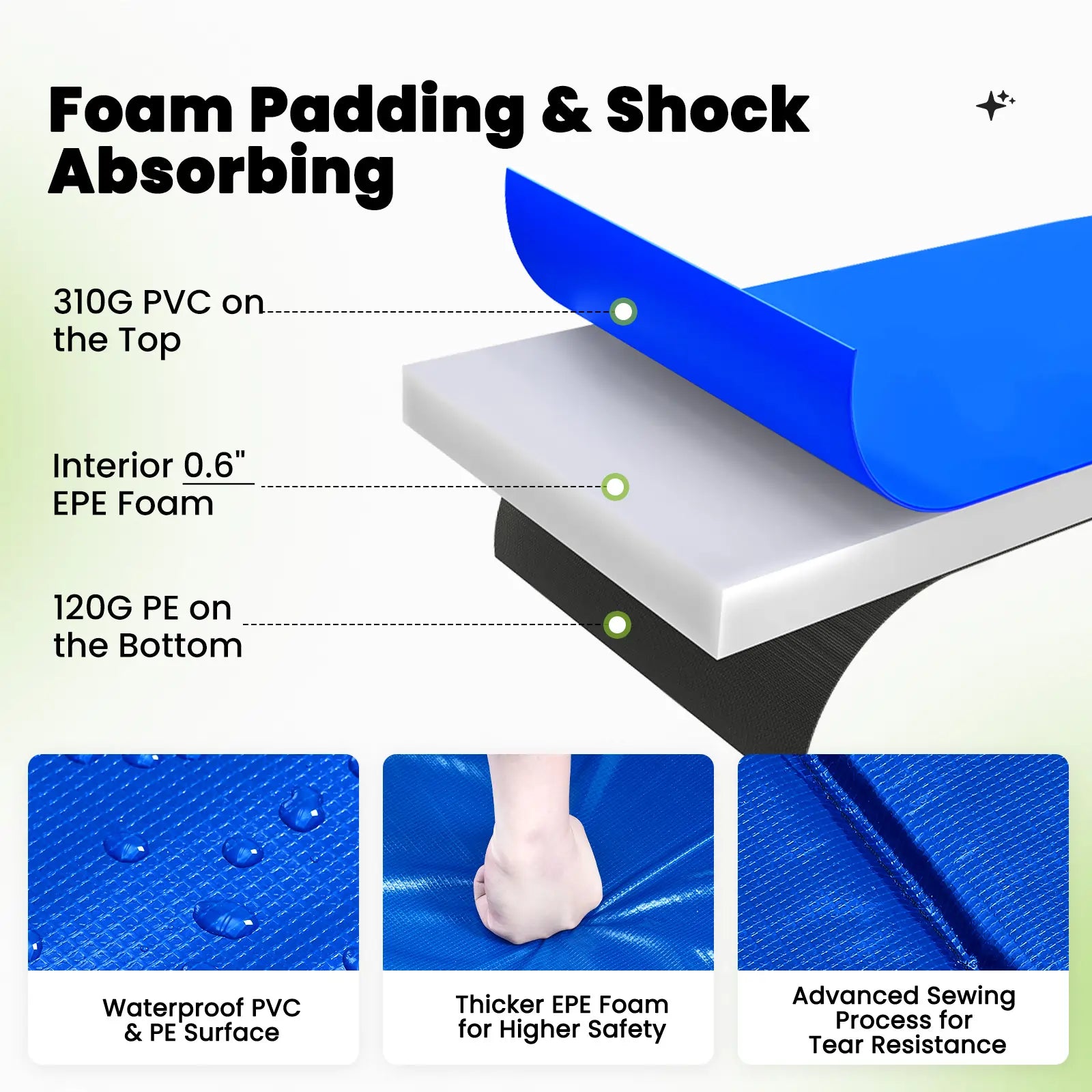 Double Frames Trampoline Spring Pad Replacement