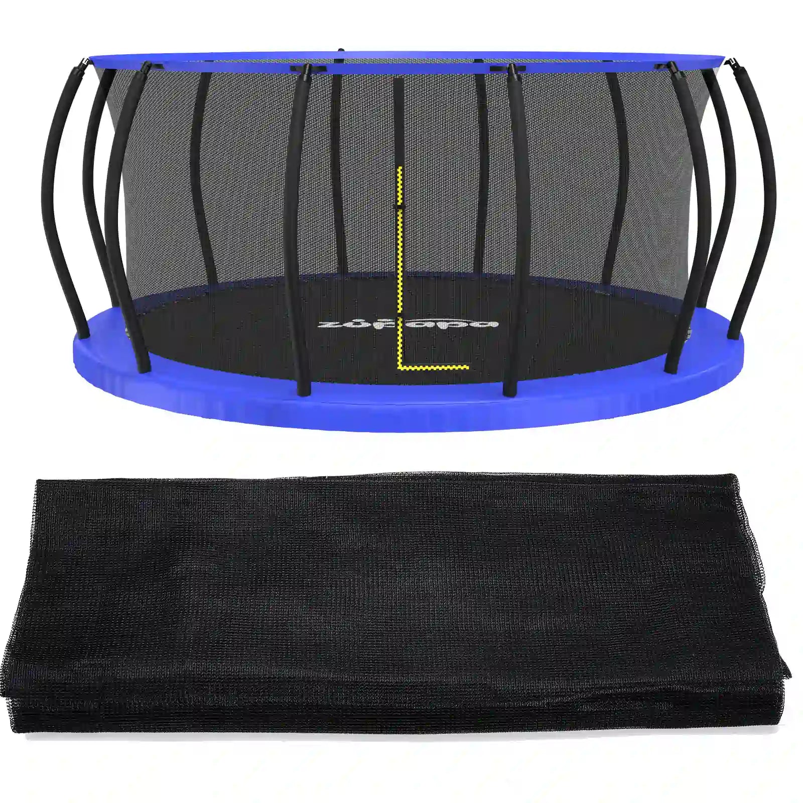 Double Frames Trampoline Jumping Mat with Net Replacement