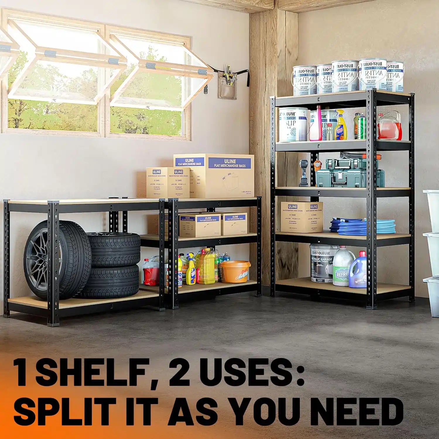 Height Adjustable & Multipurpose Shelving#size_60"H*12"D*28"W(2pcs)