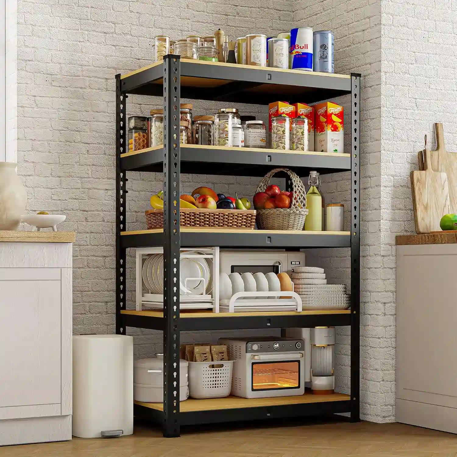 Garage Storage with Thickened Wood Board#size_60"H*12"D*28"W(2pcs)
