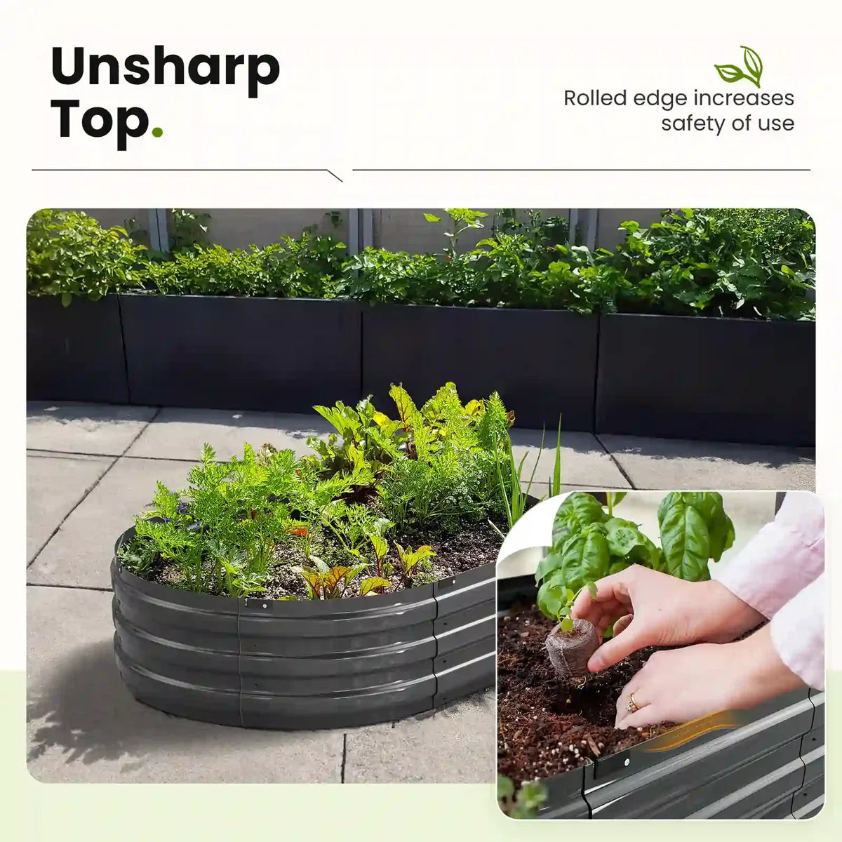 4x3x1ft Screwless Raised Garden Bed 2pcs