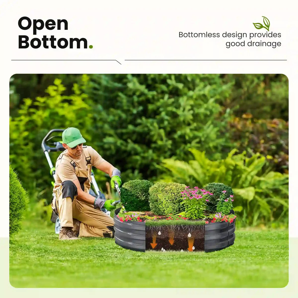 4x3x1ft Screwless Raised Garden Bed 2pcs