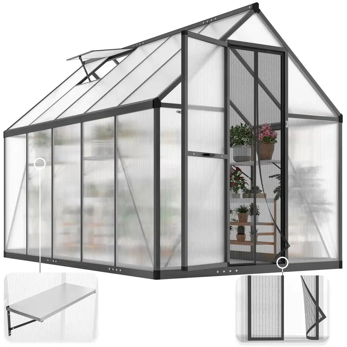Polycarbonate Walk-in Greenhouse