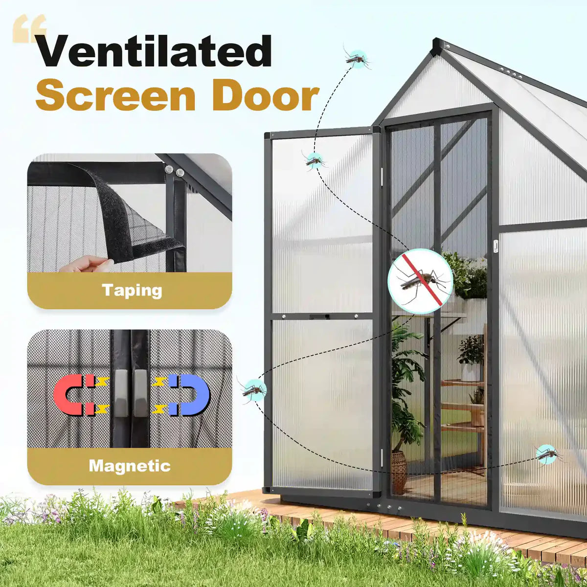 Polycarbonate Walk-in Greenhouse