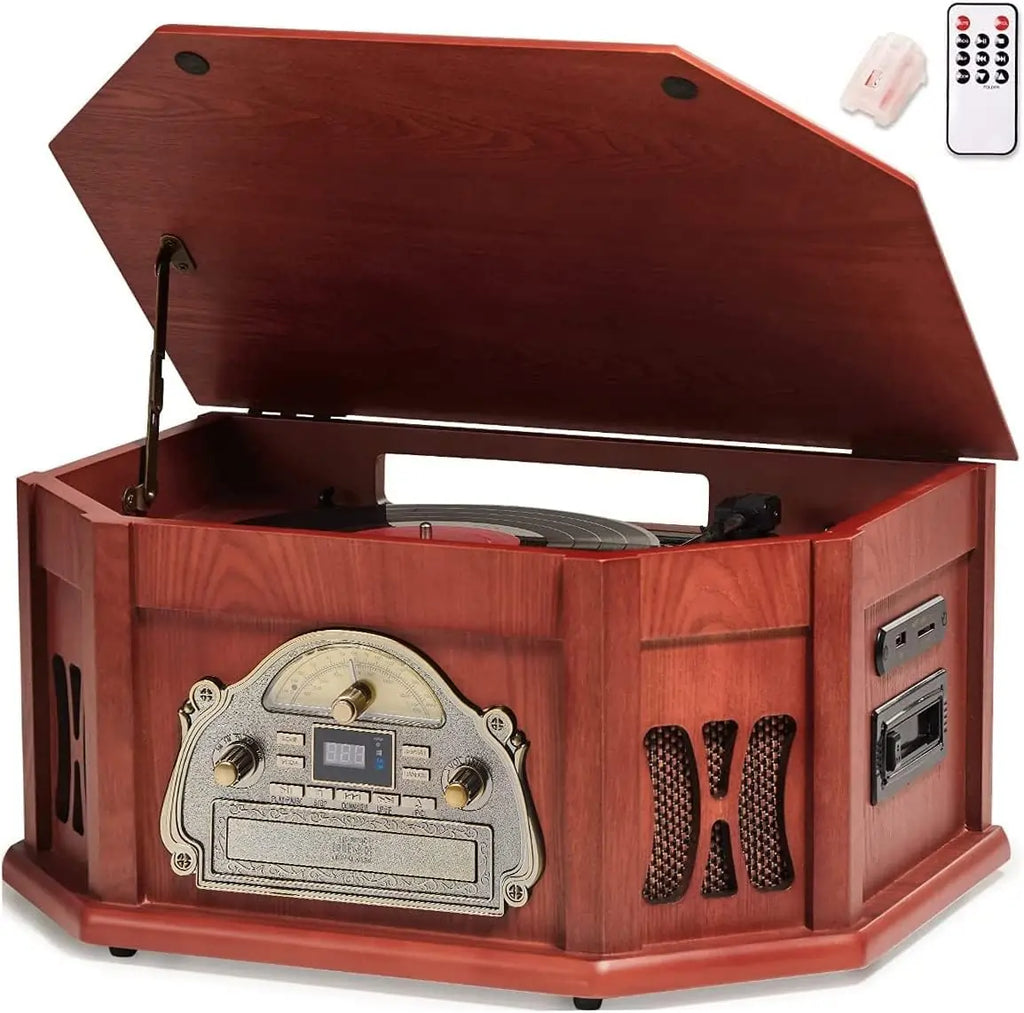 ORCC 10-in-1 Bluetooth Nostalgic Turntable Record Player | Zupapa