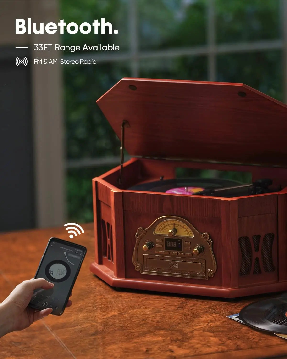 Vinyl Record with Bluetooth#color_espresso